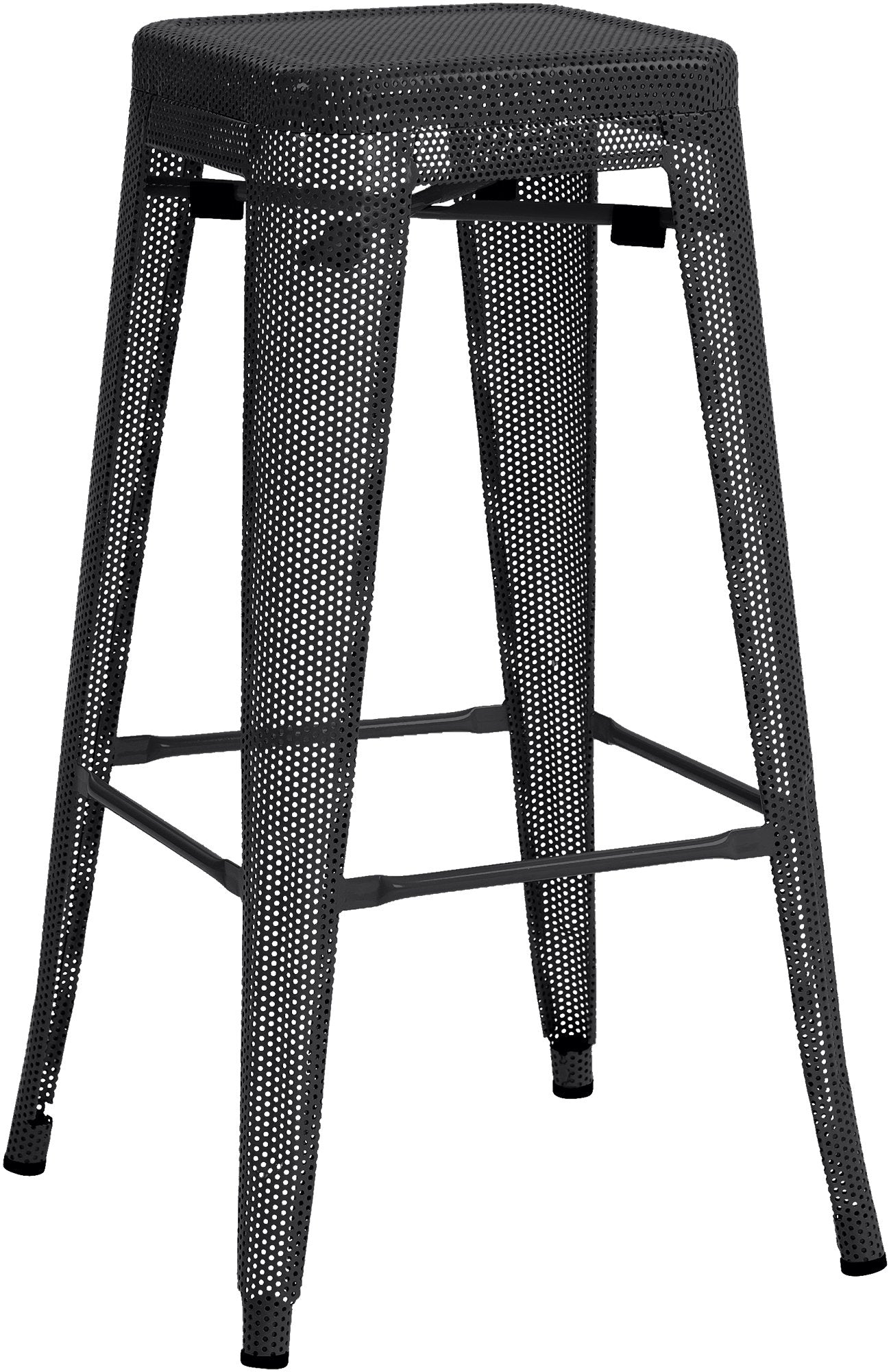 Barkruk - Industriële Kruk - Stapelbaar en Onderhoudsvriendelijk Design Kleur zwart