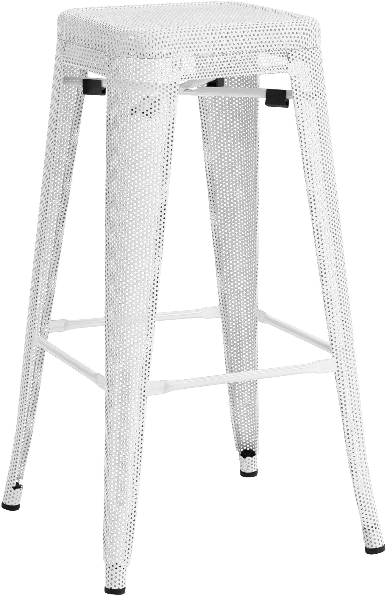 Barkruk - Industriële Kruk - Stapelbaar en Onderhoudsvriendelijk Design Kleur wit