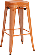 Barkruk - Industriële Kruk - Stapelbaar en Onderhoudsvriendelijk Design Kleur oranje