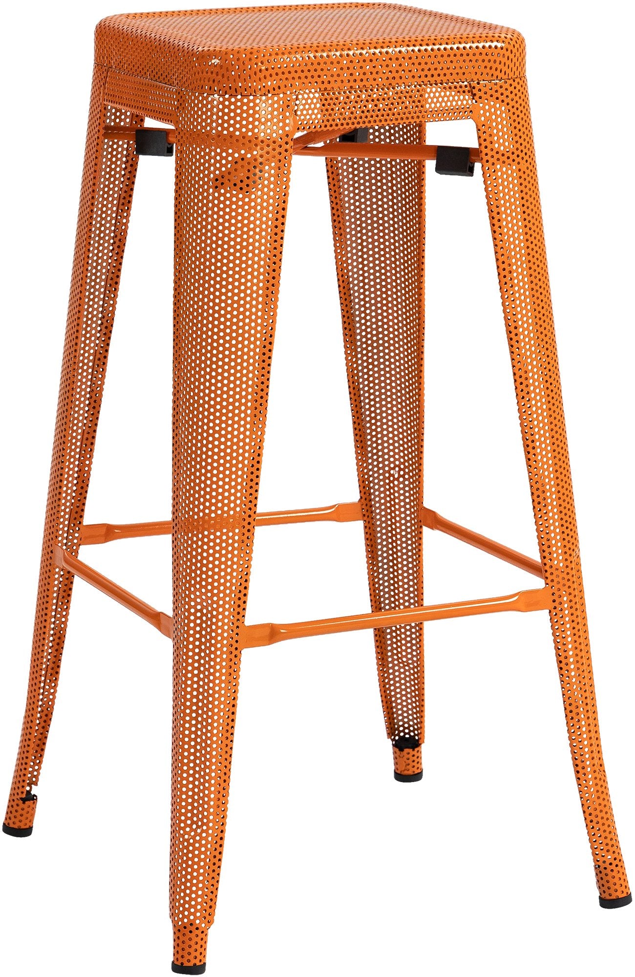 Barkruk - Industriële Kruk - Stapelbaar en Onderhoudsvriendelijk Design Kleur oranje
