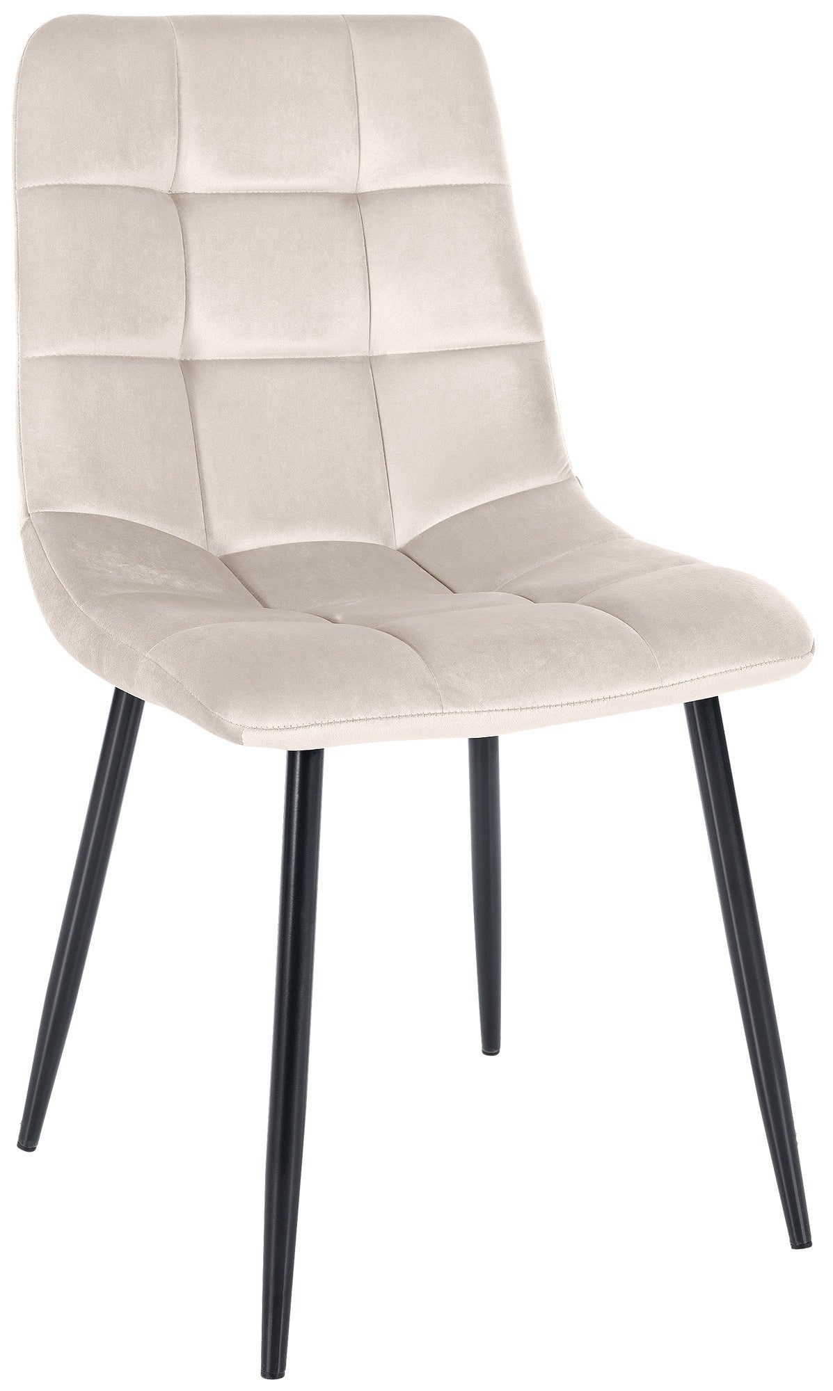 Eetkamerstoel - Dining Chair - Comfortabele Rugleuning - Onderhoudsvriendelijk Materiaal zacht Kleur crème