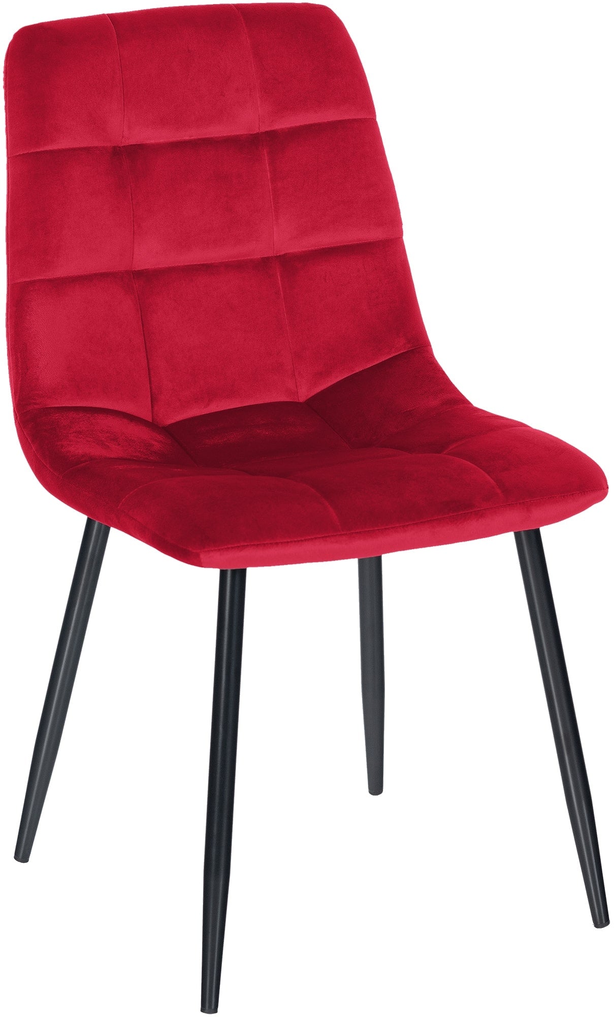 Eetkamerstoel - Dining Chair - Comfortabele Rugleuning - Onderhoudsvriendelijk Materiaal zacht Kleur rood