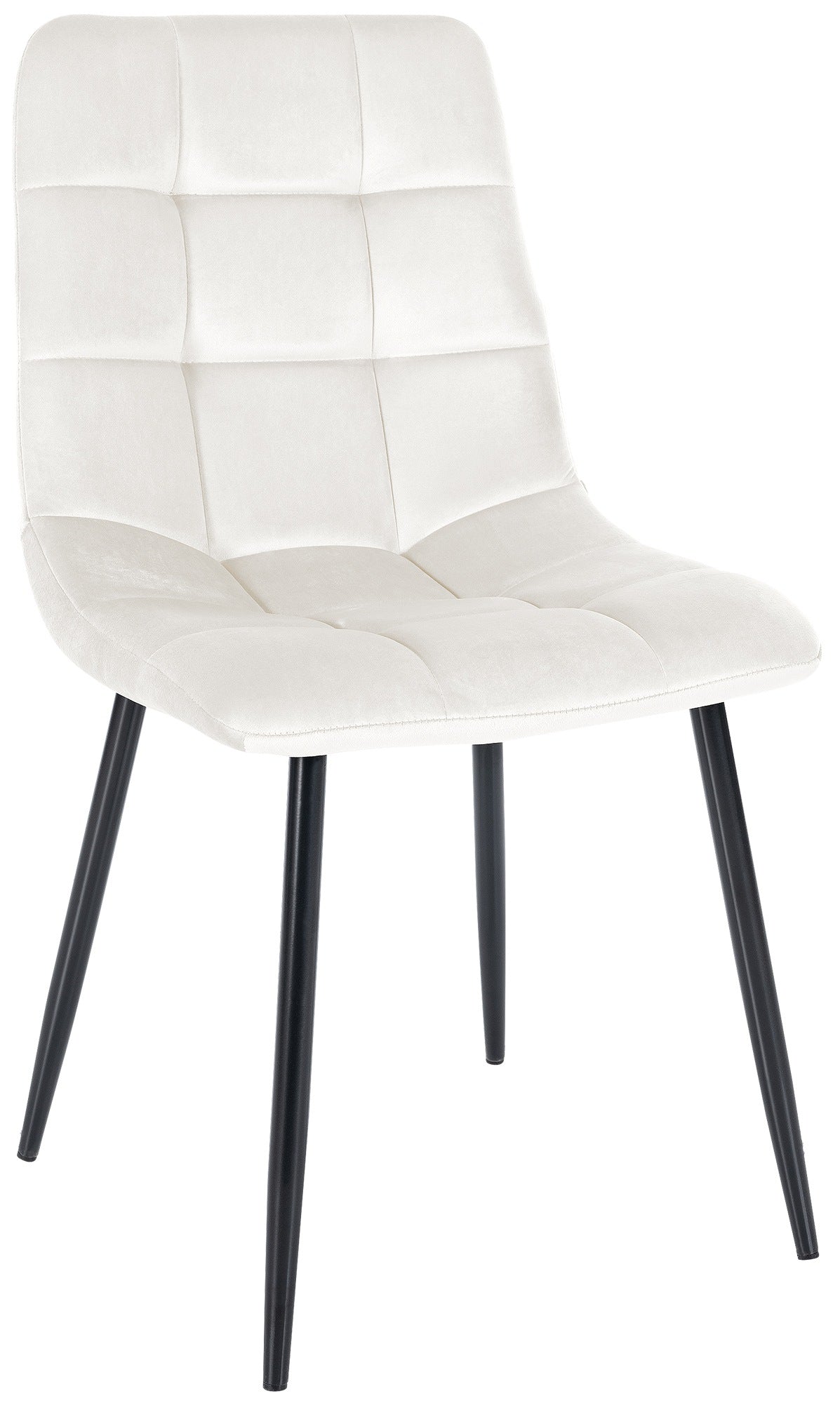 Eetkamerstoel - Dining Chair - Comfortabele Rugleuning - Onderhoudsvriendelijk Materiaal zacht Kleur crèmewit