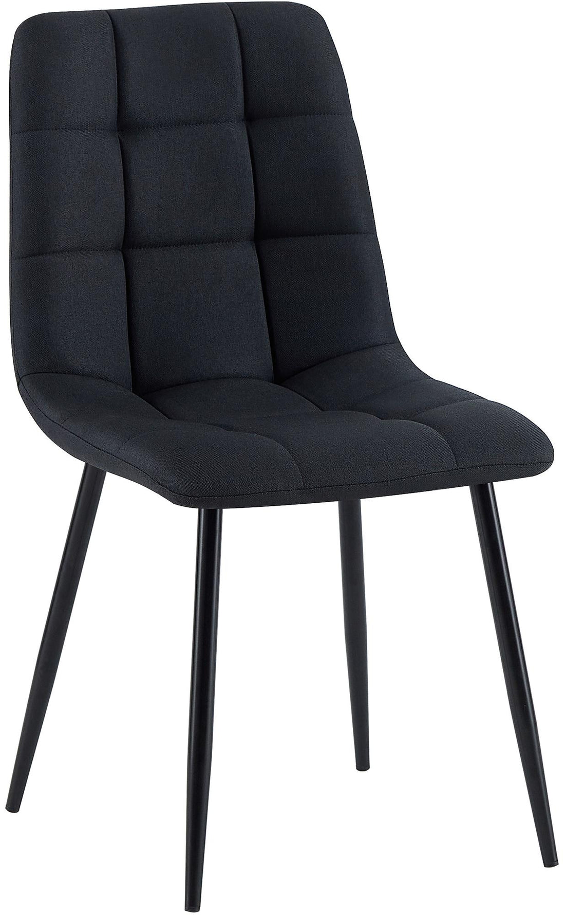 Eetkamerstoel, Keukenstoel, Comfortabele Zitting, Modern Design - Matzwart Onderstel Kleur zwart