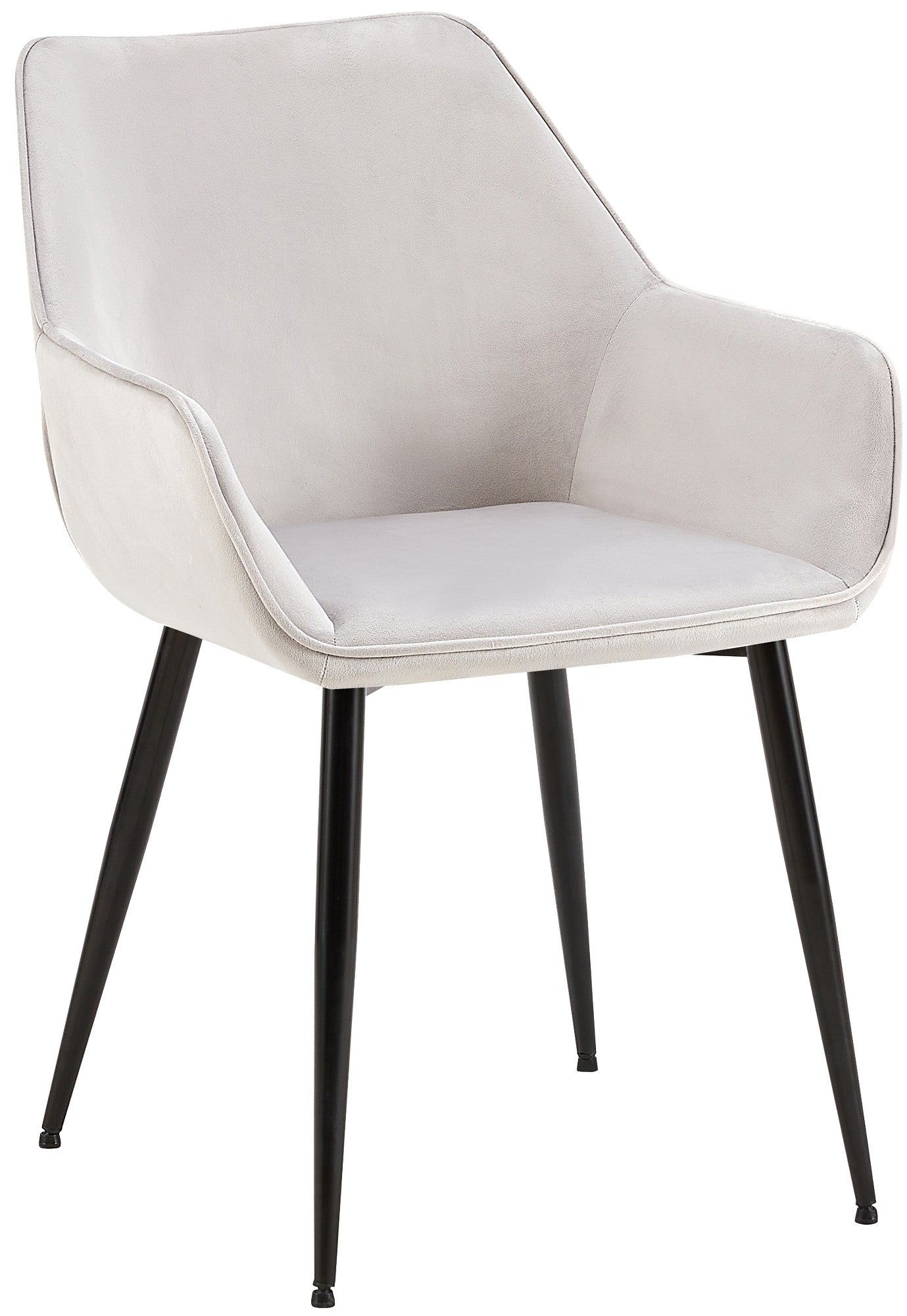 Eetkamerstoel - Comfortabele Luxe - Robuust Metaal Frame Kleur lichtgrijs Materiaal zacht