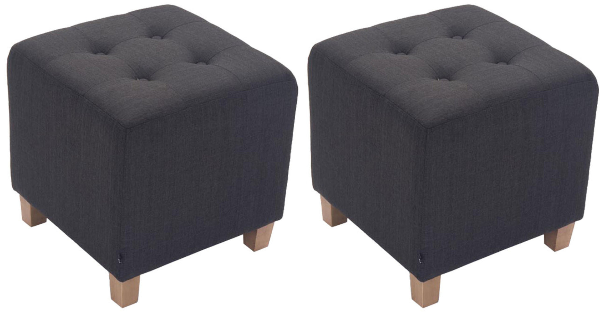 2-delige set Zitkrukken - Zitkubussen - Stijlvolle Upgrade voor Woonkamer Kleur donkergrijs