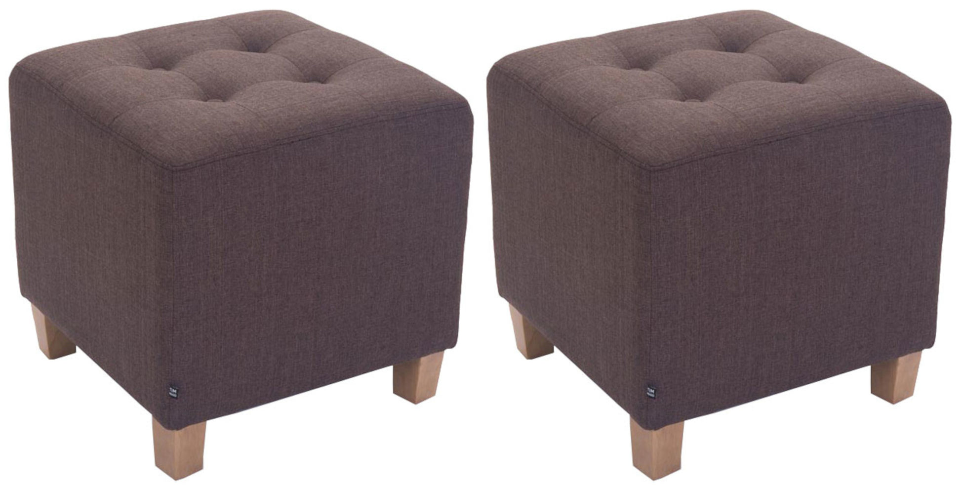 2-delige set Zitkrukken - Zitkubussen - Stijlvolle Upgrade voor Woonkamer Kleur bruin