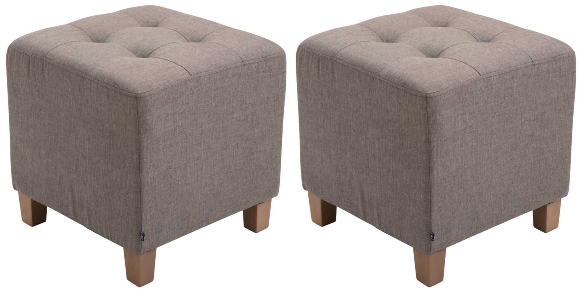 2-delige set Zitkrukken - Zitkubussen - Stijlvolle Upgrade voor Woonkamer Kleur taupe
