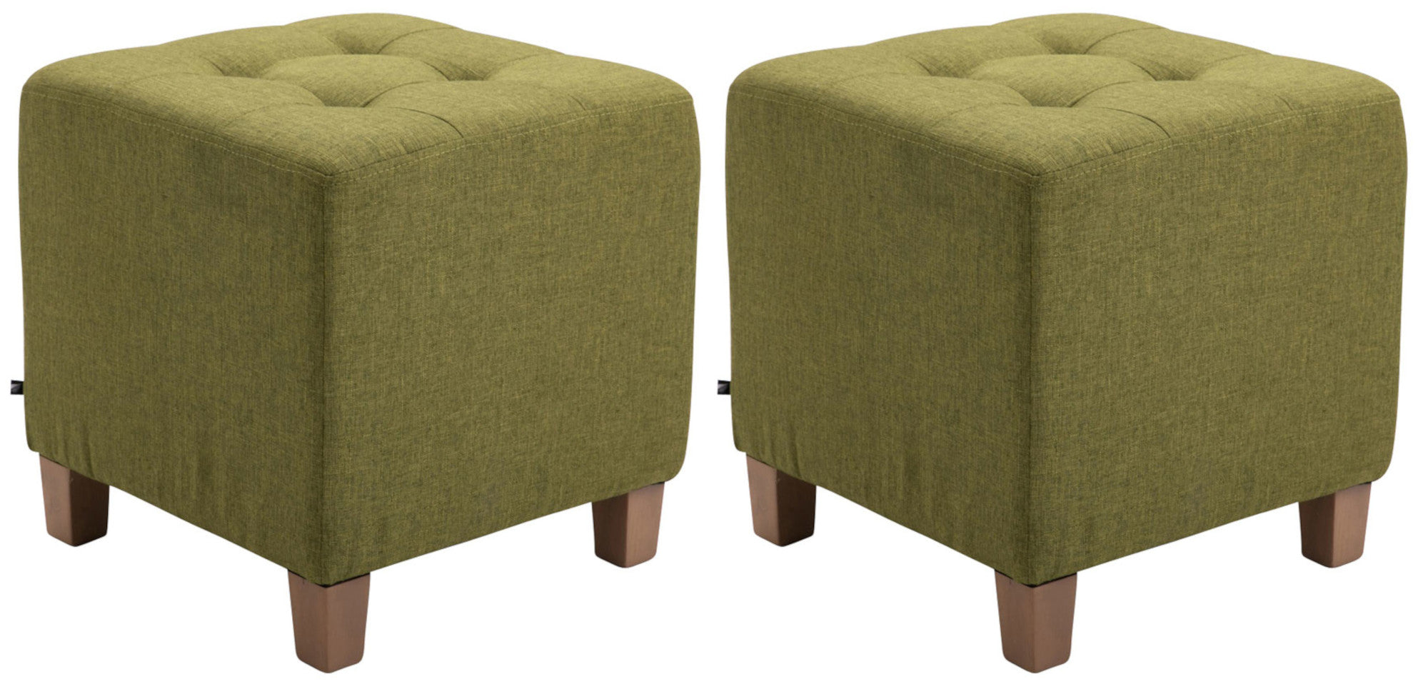 Set van 2 Moderne Hockers - Krukjes - Uiterst Functioneel Design Kleur groen