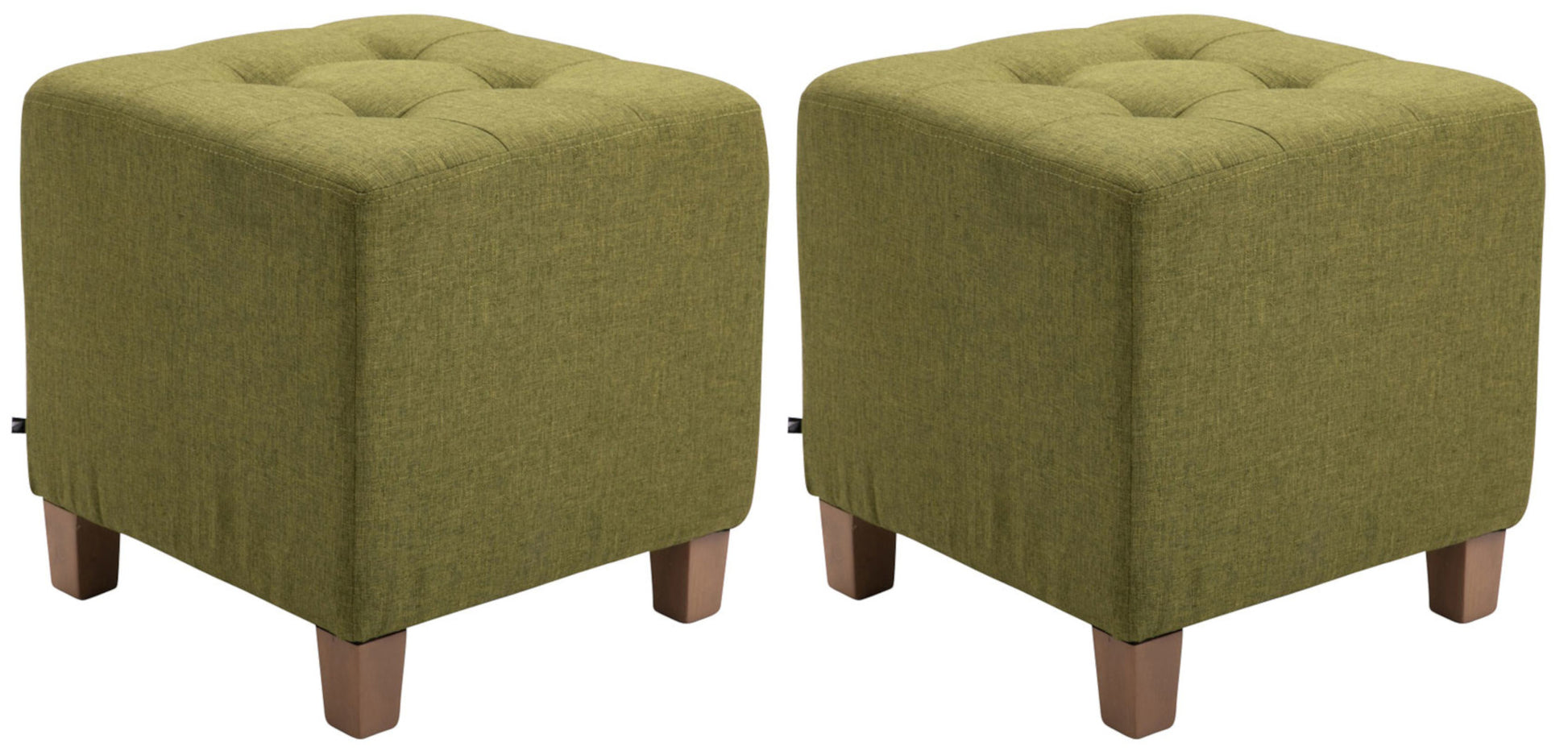 Set van 2 Moderne Hockers - Krukjes - Uiterst Functioneel Design Kleur groen