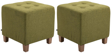 Set van 2 Moderne Hockers - Krukjes - Uiterst Functioneel Design Kleur groen