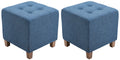 2-delige set Zitkrukken - Zitkubussen - Stijlvolle Upgrade voor Woonkamer Kleur blauw