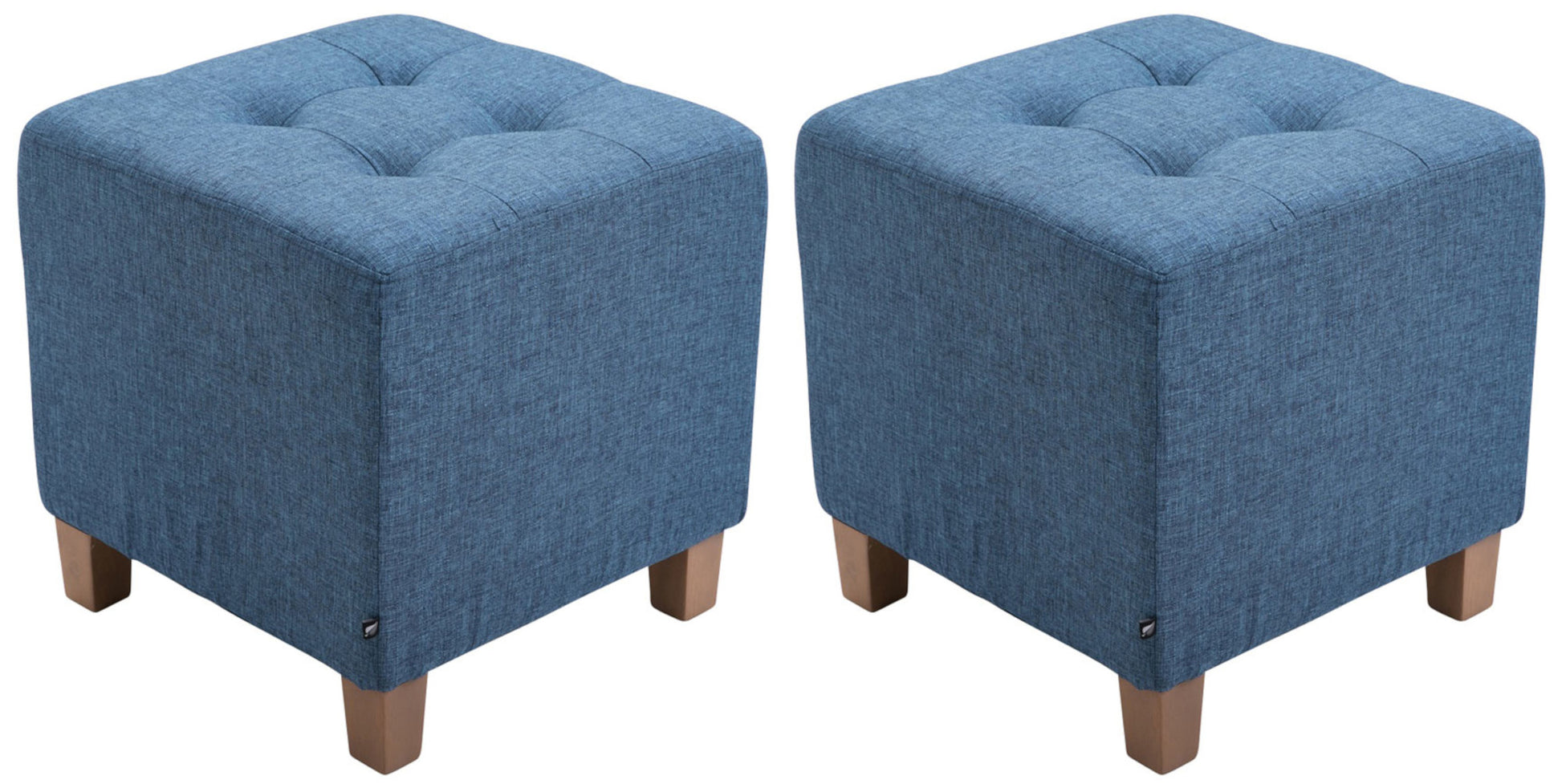 2-delige set Zitkrukken - Zitkubussen - Stijlvolle Upgrade voor Woonkamer Kleur blauw