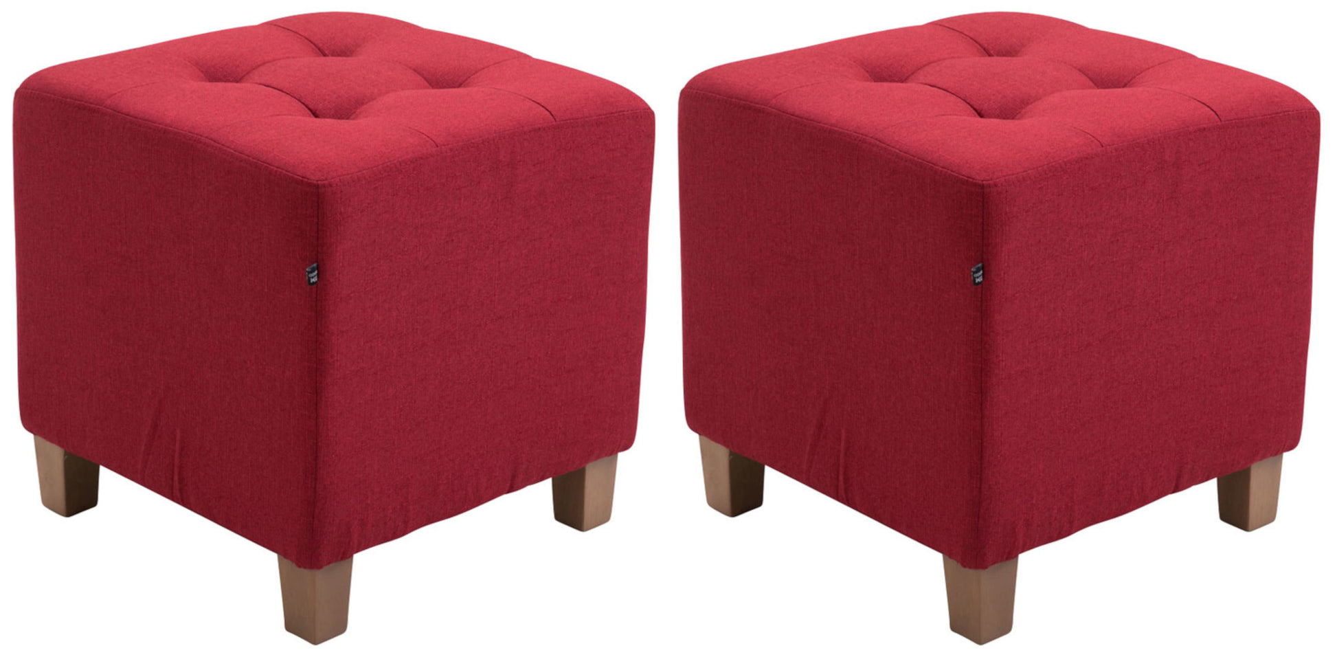 2-delige set Zitkrukken - Zitkubussen - Stijlvolle Upgrade voor Woonkamer Kleur rood