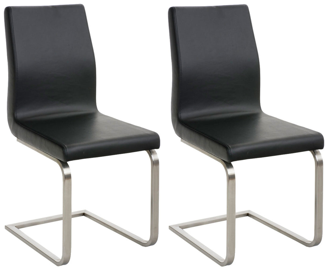 2er Set Eetkamerstoelen - Keukenstoelen - Comfort & Modern Design Kleur zwart