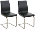 2er Set Eetkamerstoelen - Keukenstoelen - Comfort & Modern Design Kleur zwart
