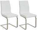 2-delige set Moderne Eetkamerstoelen - Design Zetels - Optimale Zitcomfort Kleur wit