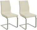 2er Set Eetkamerstoelen - Keukenstoelen - Comfort & Modern Design Kleur crème