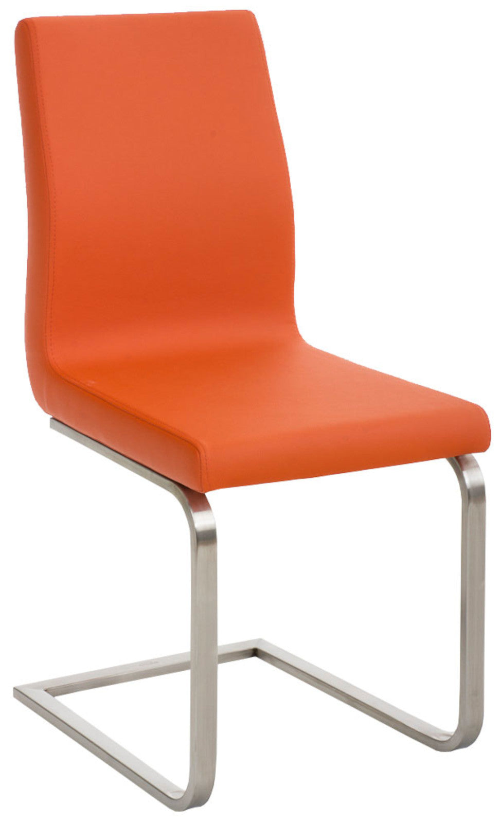 Set van 2 Design Eetkamerstoelen - Comfortabele Keukenstoelen - Onderhoudsvriendelijke Bekleding Kleur oranje