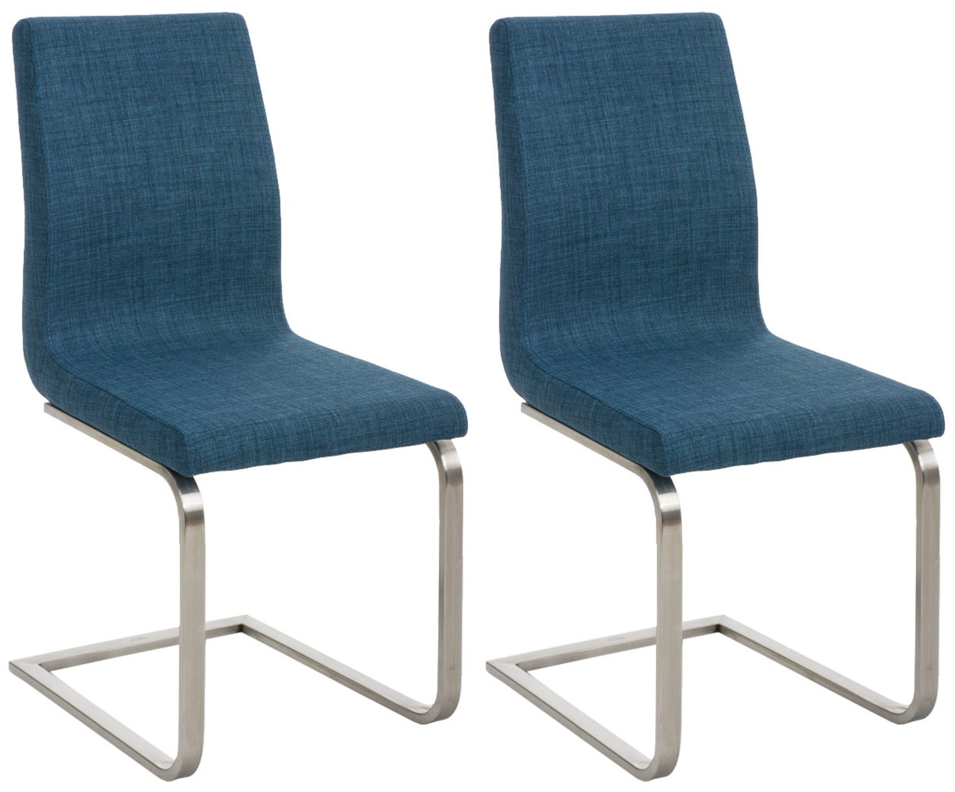 Set van 2 Design Eetkamerstoelen - Keukenstoelen - Aangenaam Comfort & Onderhoudsvriendelijk Kleur blauw