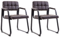 Set van 2 Comfortabele Bezoekersstoelen - Vergaderstoelen - Luxe Zithouding Kleur bruin
