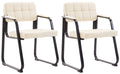 Set van 2 Comfortabele Bezoekersstoelen - Vergaderstoelen - Luxe Zithouding Kleur crème
