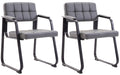 Set van 2 Comfortabele Bezoekersstoelen - Vergaderstoelen - Luxe Zithouding Kleur grijs