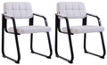 Set van 2 Comfortabele Bezoekersstoelen - Vergaderstoelen - Luxe Zithouding Kleur wit