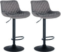 Set van 2 Barkrukken - Hoge Krukken - 360° Draai, Optimaal Comfort & Elegantie Kleur donkergrijs Materiaal zacht