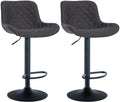 Set van 2 Barkrukken - Hoge Krukken - 360° Draai, Optimaal Comfort & Elegantie Kleur zwart Materiaal Stof