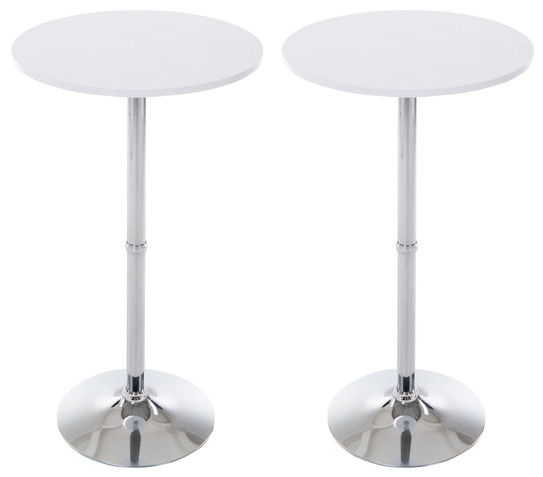 2-delige set Bistro Statafels - Bartafels - Stevige Aluminium Kolom Kleur zwart
