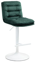 Barkruk, Kruk, Modern Comfort & Fluweel - Verstelbaar Met 360° Draaifunctie Kleur groen