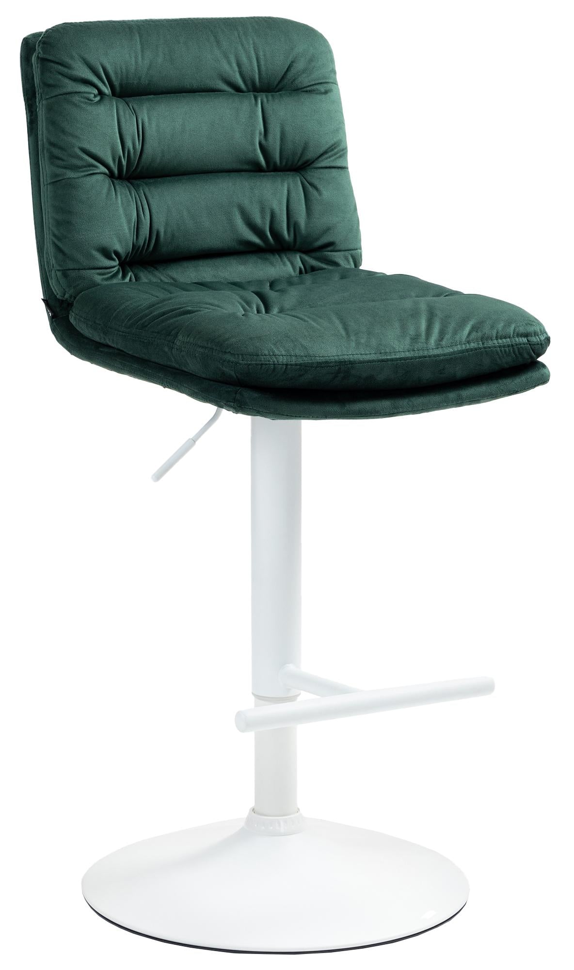 Barkruk, Kruk, Modern Comfort & Fluweel - Verstelbaar Met 360° Draaifunctie Kleur groen