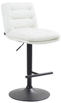 Barkruk - Kunstleren Stoel - Hoog Zitcomfort, Elegant Design, 360 Graden Draaifunctie Kleur wit Onderstel Kleur zwart