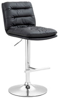 Barkruk - Kunstleren Stoel - Hoog Zitcomfort, Elegant Design, 360 Graden Draaifunctie Kleur zwart Onderstel Kleur chroom
