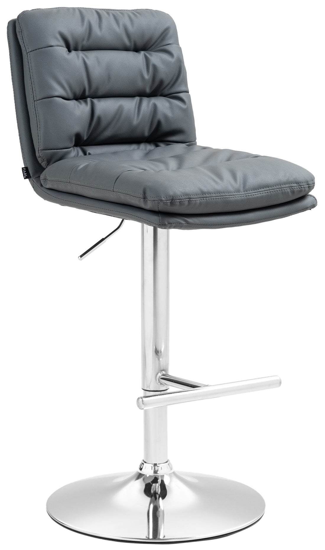 Moderne Barkruk - Stijlvolle Krukken - Hoog comfort, Kunstleer Zitting & Verstelbaar Frame Kleur grijs