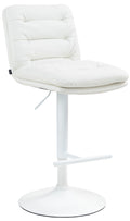 Barkruk Kunstleer - Kruk - Hoog Zitcomfort, Modern Design, Stijlvolle Bekleding en Draaibaar Kleur wit