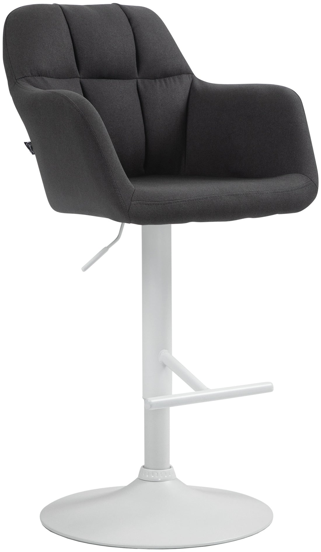 Stoffen Barkruk - Verstelbare Kruk - 360° Draaifunctie voor Ultiem Zitcomfort Kleur zwart