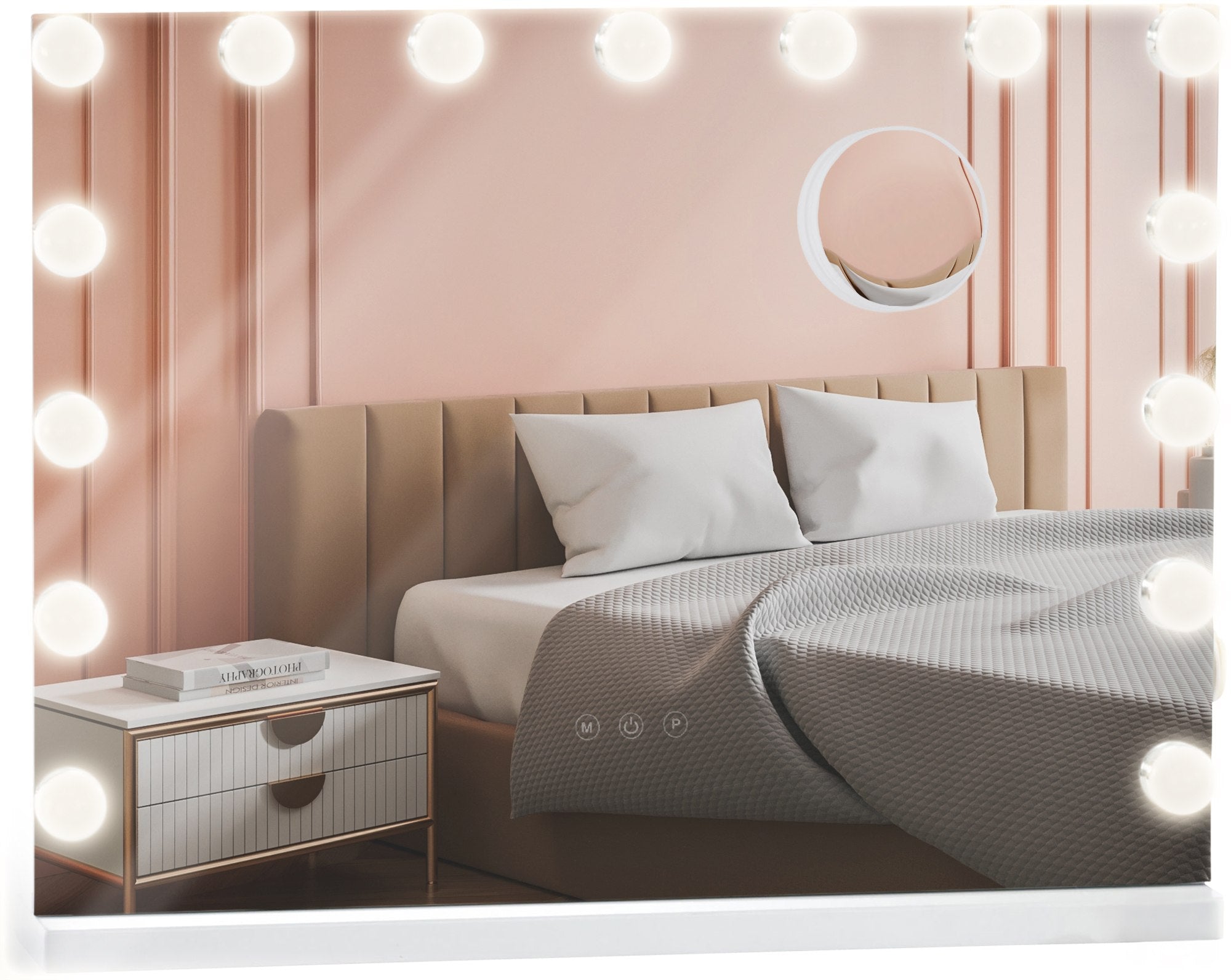 Make-up Spiegel - Visagie Spiegel - 10-voudige Vergroting en LED Verlichting Kleur wit