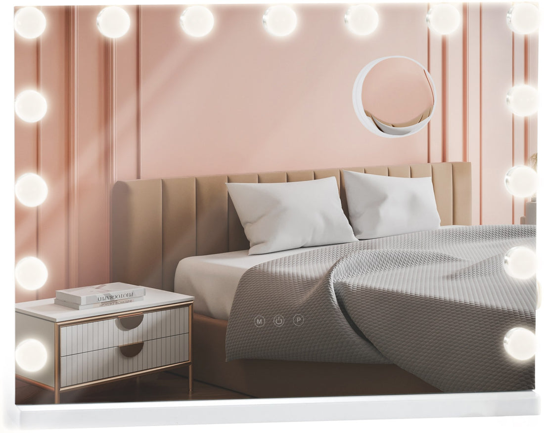 Make-up Spiegel - Visagie Spiegel - 10-voudige Vergroting en LED Verlichting Kleur wit