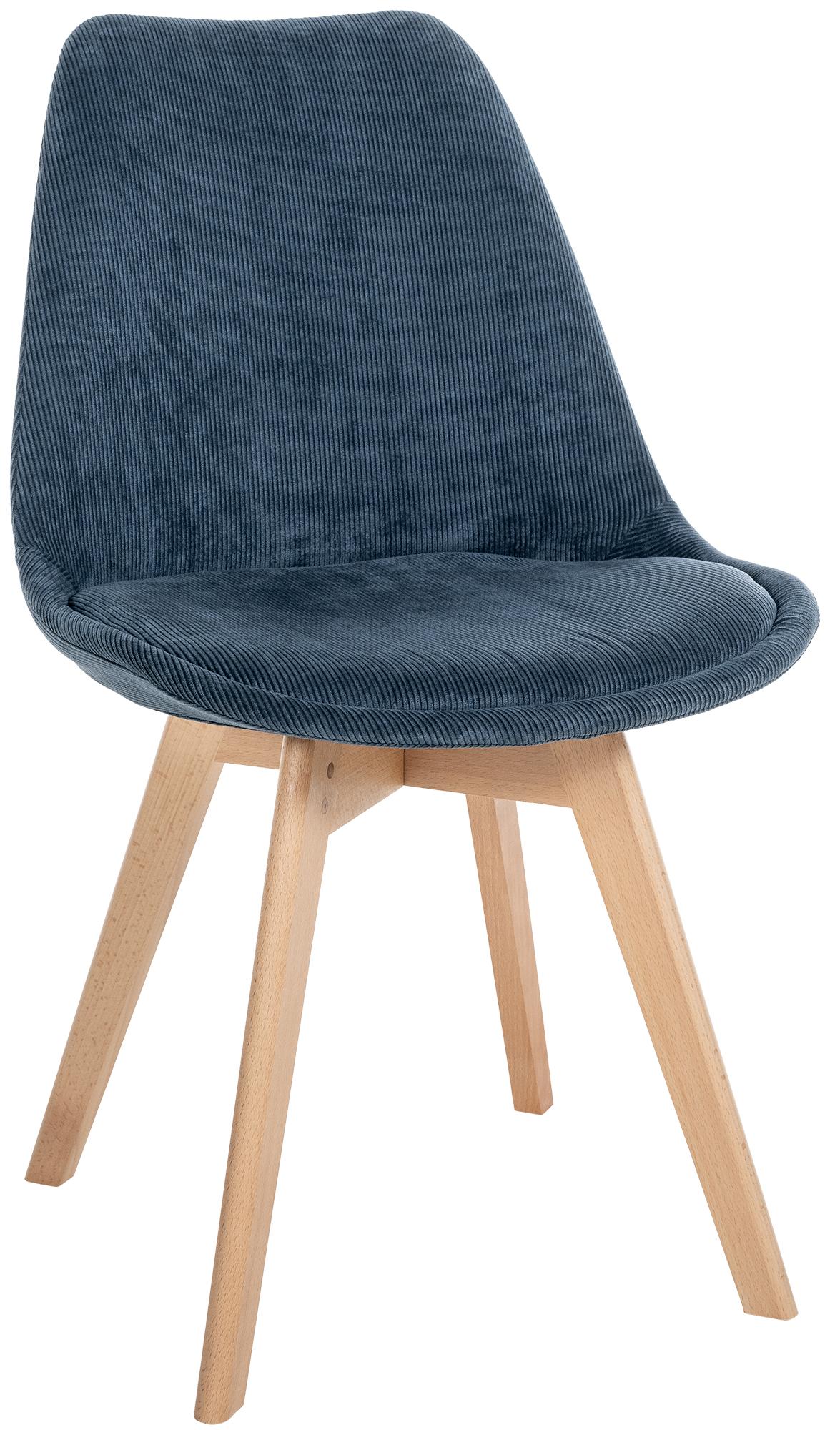 Comfortabele Eetkamerstoel - Keukenstoel - Onderhoudsvriendelijke Bekleding Kleur donkerblauw Materiaal Koord