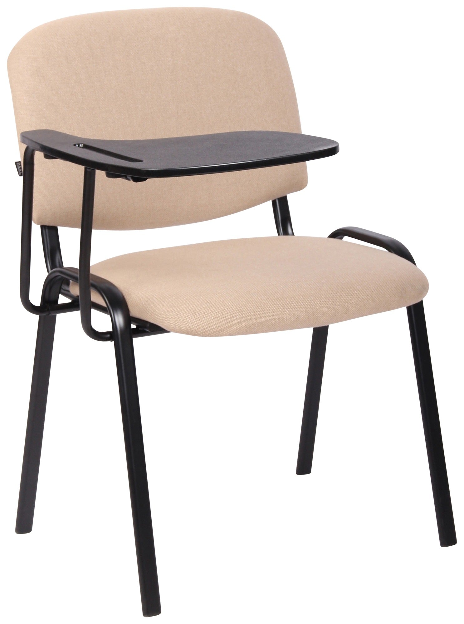 Klapstoel met Tafel - Vouwstoel - Gewatteerd Zitcomfort, Praktische Penuitsparing Kleur crème