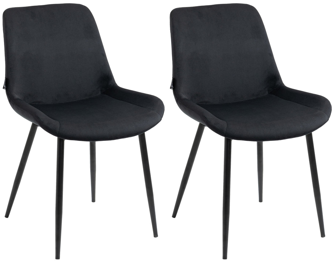 2-delige set Eetkamerstoelen - Fluwelen Kuipstoelen - Hoog Zitcomfort Kleur crème