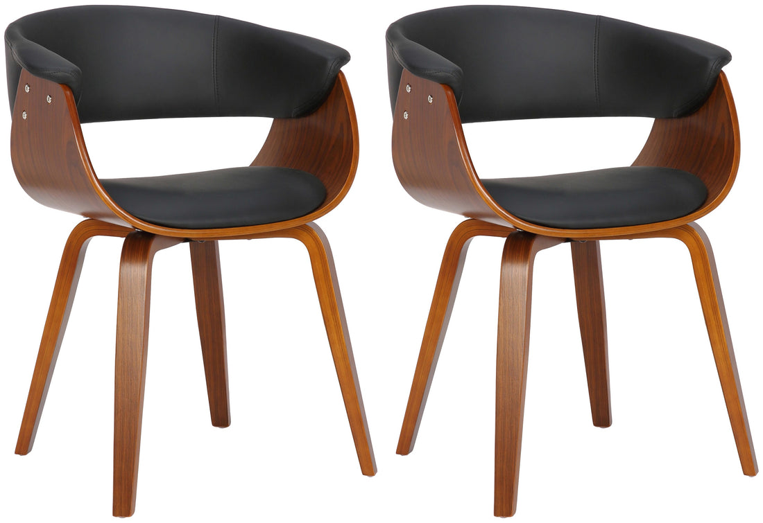 2-delige set Eetkamerstoelen - Keukenstoelen - Hoog zitcomfort Kleur crème