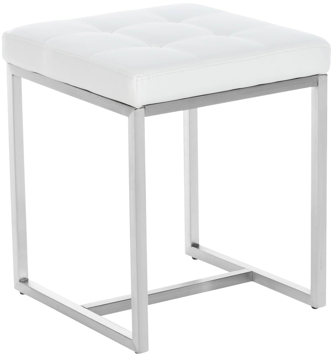 Set van 2 Hockers - Voetenbankjes - Comfort en Flexibiliteit in Interieur Kleur wit