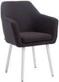Eetkamerstoel, Elegante Zitting - Optimaal Comfort - Beukenhouten Poten Kleur zwart