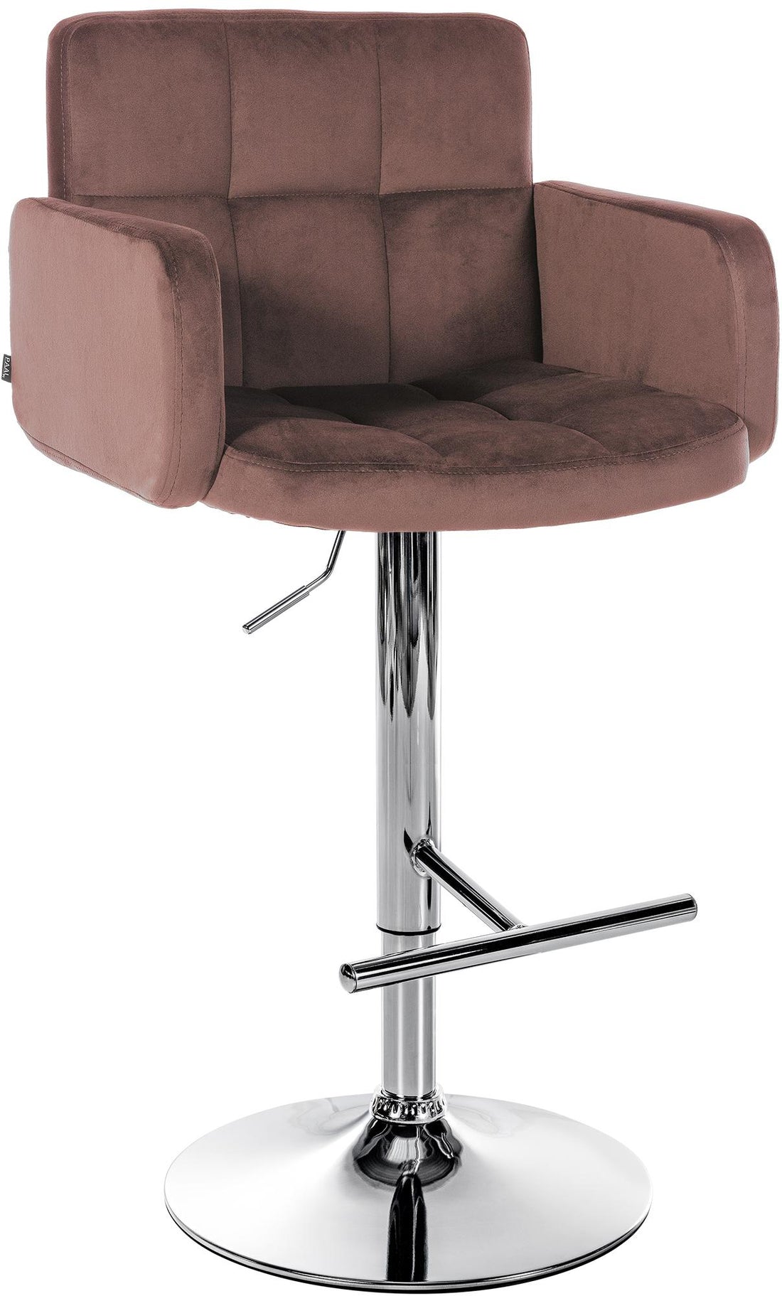Design Barkruk, Fluwelen Zitting, 360° Draaibaar voor Ultiem Comfort Kleur bruin