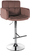 Design Barkruk, Fluwelen Zitting, 360° Draaibaar voor Ultiem Comfort Kleur bruin