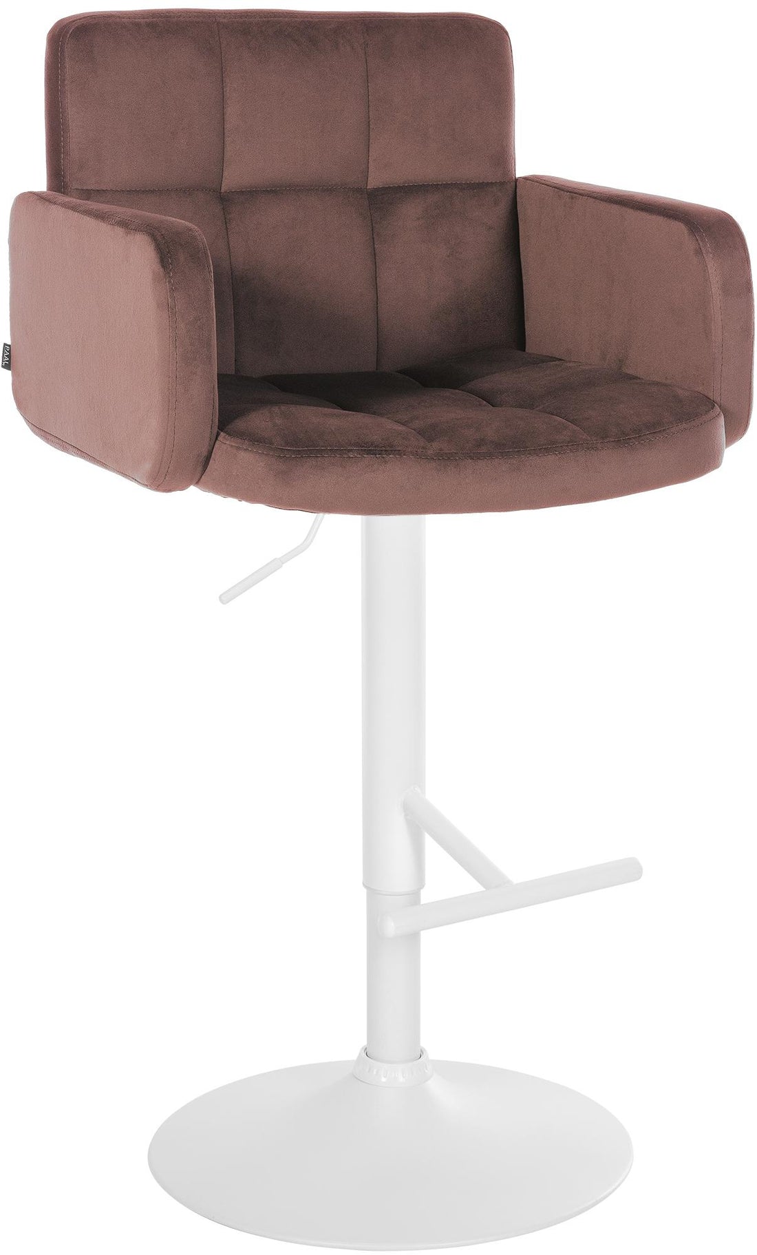 Draaibare Barkruk - Fluwelen Zitje - Verstelbare Hoogte, Comfort & Elegant Design Kleur bruin