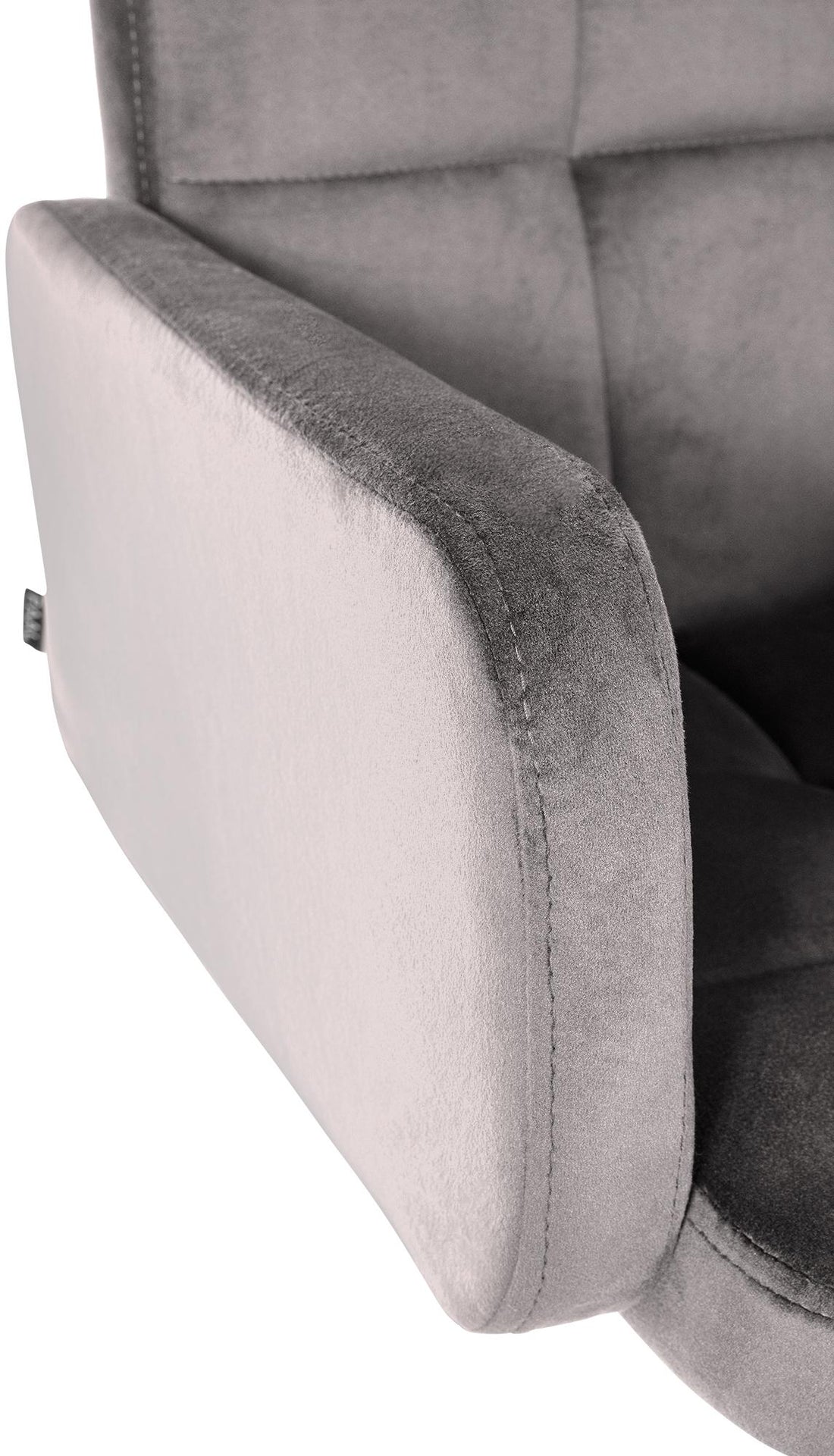 Barkruk Fluweel - Velvet Barkruk - Comfortabele Draaibare Zitting & Verstelbare Hoogte Kleur grijs